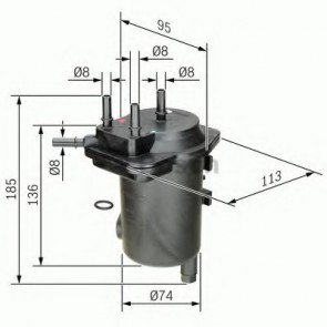 FUEL FILTER RENAULT KANGOO 98> 1.5 dCi