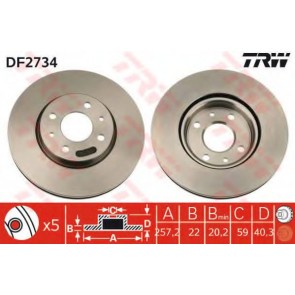 BRAKE DISC FIAT DOBLO 00> FRONT L/R