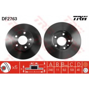 BRAKE DISC ALFA SPIDER REAR L/R