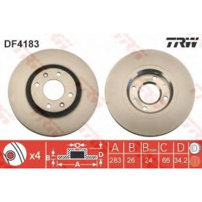 BRAKE DISC CITROEN BERLINGO 08> FRONT L/R