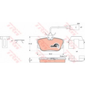 BRAKE PADS FORD GALAXY REAR