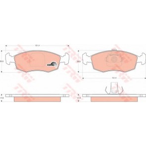 BRAKE PADS FIAT DOBLO 00> FRONT