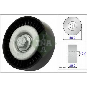 Deflection/Guide Pulley, v-ribbed belt