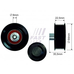 MICRO BELT TENSIONER FIAT DUCATO 06> PULLEY 2.2 JTD